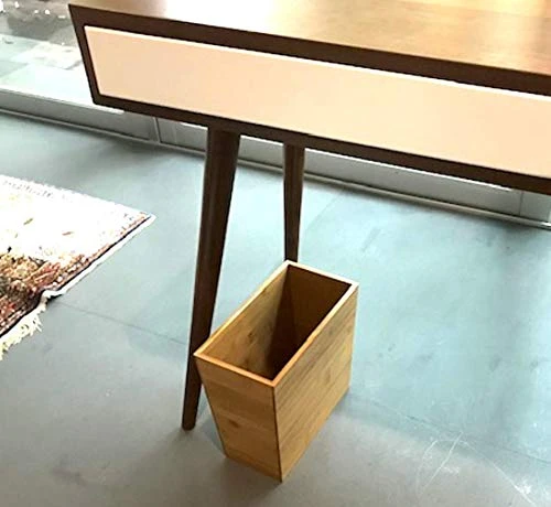 Bamboo Waste Basket | Waste Basket For Bathroom | Waste Basket For Office | Great Office Trash Cans For Near Desk | Bathroom Trash Can | Bedroom Trash Can | Trash Can Small Wastebasket Bamboo Decor (1, 10,6" X 5.75" X 10") 3 Bamboo Waste Basket | Waste Basket For Bathroom | Waste Basket For Office | Great Office Trash Cans For Near Desk | Bathroom Trash Can | Bedroom Trash Can | Trash Can Small Wastebasket Bamboo Decor (1, 10,6" X 5.75" X 10") - Image 3