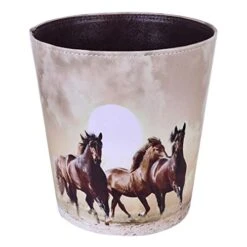 Lingxuinfo Scakbyer Small Trash Can Wastebasket, PU Leather Decorative Trash Can Garbage Can Waste Basket For Kitchen, Bathroom, Bedroom, Office -Brabantia Shop 41DRlyr5wpL