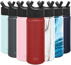 Simple Modern Water Bottle With Straw Lid Vacuum Insulated Stainless Steel Metal Thermos Bottles | Reusable Leak Proof BPA-Free Flask For Gym, Sports| Summit Collection | 22oz, Botanical Rainbow -Brabantia Shop 41Dh3lXnpeL. AC