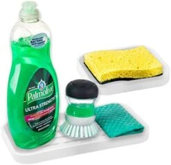 Silicone Sponge Holder (Pack Of 2 Sizes) - Kitchen Sink Organizer Tray For Sponge, Scrubber, Soap - Gray -Brabantia Shop 41EKrc58tRL. AC