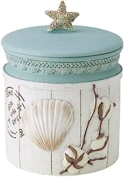 Avanti Linens - Waste Basket, Decorative Trash Can For Home Or Office, Farmhouse Chic Bathroom Accessories (Farmhouse Shell Collection) -Brabantia Shop 41EbGOanHYL. AC