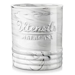 MALACASA Kitchen Utensil Holder, 7.2'' Large Cooking Utensils Holder For Kitchen Counter, Ceramic Utensil Crocks Utensil Organizer For Countertop, Farmhouse Kitchen Decor, Series REG