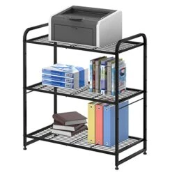 Simple Trending 3-Tier Stackable Wire Shelving Unit Storage Rack, Expandable & Adjustable Kitchen Storage Cabinet Shelf Organizer, Black -Brabantia Shop 41EzJetZweL