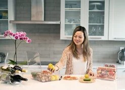 Smartified Fridge Organizer Bin With Lid & Removable Dividers - Stackable Multipurpose For Teabags, Art & Crafts - Kitchen Pantry Refrigerator Freezer -Brabantia Shop 41FnFzhOgFL