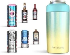 Frost Buddy Universal Can Cooler - Fits All - Stainless Steel Can Cooler For 12 Oz & 16 Oz Regular Or Slim Cans & Bottles - Stainless Steel (Camo Flag) -Brabantia Shop 41GiOSduWL. AC