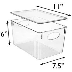 Plastic Storage Bins With Lids – Perfect Kitchen Organization Or Pantry Storage – Fridge Organizer, Pantry Organization And Storage Bins, Cabinet Organizers - 4 Pack -Brabantia Shop 41GjxY0SjLL