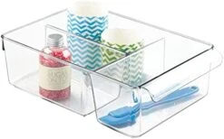 Linus Plastic Fridge And Freezer Storage Organizer Bin With Handle, Clear Container For Food, Drinks, Produce Organization, BPA-Free , 11.5" X 6" X 3.5", Clear -Brabantia Shop 41GoawfhszL. AC