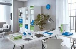 Leitz 52142036 A4"Wow" Cube 5 Drawers Filling Unit - White/Blue -Brabantia Shop 41GwdOdw6sL