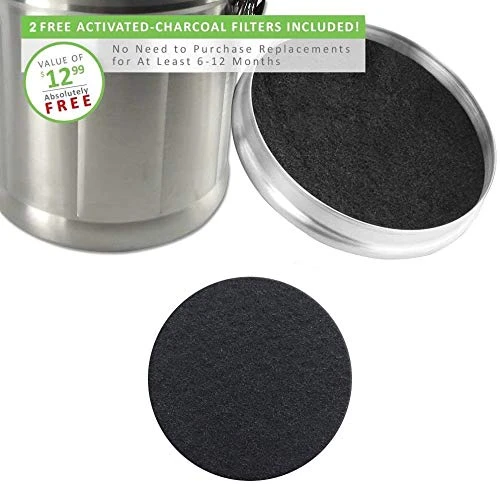 Abakoo 1.8 Gallon Compost Bin 304 Stainless Steel Kitchen Composter Waste Pail Indoor Countertop Kitchen Recycling Bin Pail - Includes 2 Filters 2 Abakoo 1.8 Gallon Compost Bin 304 Stainless Steel Kitchen Composter Waste Pail Indoor Countertop Kitchen Recycling Bin Pail - Includes 2 Filters - Image 2