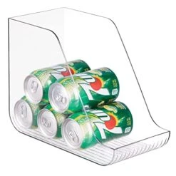 MDesign Plastic Kitchen Storage Organizer Container Bins For Pantry, Fridge, Freezer Organization - Holds Canned Food, Soup Can, Soda Water Bottle - Ligne Collection, 8 Pack - Clear -Brabantia Shop 41Hliz2olYL