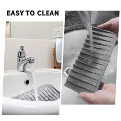 New Silicone Sponge Holder,Dish Soap Holder For Kitchen Counter, Waterproof Sponge Soap Tray For Kitchen Sink Bathroom, Multipurpose Sink Caddy Organizer For Soap Dispenser(Gray, 2 Pack) 18 New Silicone Sponge Holder,Dish Soap Holder For Kitchen Counter, Waterproof Sponge Soap Tray For Kitchen Sink Bathroom, Multipurpose Sink Caddy Organizer For Soap Dispenser(Gray, 2 Pack) -Brabantia Shop 41IGmMneKTL