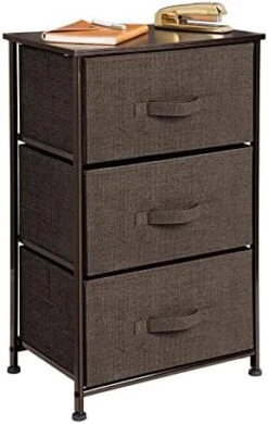MDesign Steel Top And Frame Storage Dresser Tower Unit With 3 Removable Fabric Drawers For Bedroom, Living Room, Or Bathroom - Holds Clothes, Accessories, Lido Collection - Charcoal Gray -Brabantia Shop 41ISe4YuUfL. AC