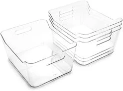 | Plastic Organizer Bins, Large - 4 Pack | The SOHO Collection | Multi-Use Organizer Bins | Pantry Organizer & Freezer Organizer Bins | Plastic Storage Containers | Bins For Home & Kitchen Org -Brabantia Shop 41IijqM10OS. AC