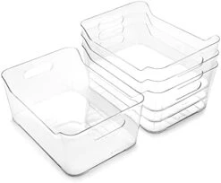 | Plastic Organizer Bins, Large - 4 Pack | The SOHO Collection | Multi-Use Organizer Bins | Pantry Organizer & Freezer Organizer Bins | Plastic Storage Containers | Bins For Home & Kitchen Org -Brabantia Shop 41J9YU8p S. AC