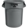 Rubbermaid Commercial Products BRUTE Heavy-Duty Trash/Garbage Can, 20-Gallon, Gray, Wastebasket For Home/Garage/Mall/Office/Stadium/Bathroom, Pack Of 6