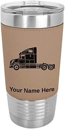 LaserGram 20oz Vacuum Insulated Tumbler Mug, Truck Cab, Personalized Engraving Included (Faux Leather, Gray) 12 LaserGram 20oz Vacuum Insulated Tumbler Mug, Truck Cab, Personalized Engraving Included (Faux Leather, Gray) - Image 12