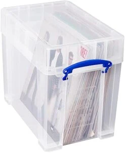 Really Useful Plastic Storage Box 19 Litre With XL Lid Clear -Brabantia Shop 41KfcavXIGL. AC