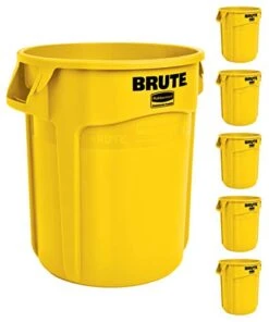 Rubbermaid Commercial Products BRUTE Heavy-Duty Trash/Garbage Can, 20-Gallon, Gray, Wastebasket For Home/Garage/Mall/Office/Stadium/Bathroom, Pack Of 6 -Brabantia Shop 41KvFlu6ZeL
