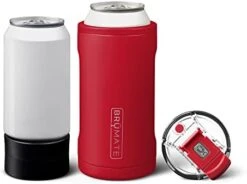 BrüMate Hopsulator Trio 3-in-1 Insulated Can Cooler For 12oz / 16oz Cans + 100% Leak Proof Tumbler With Lid | Can Coozie Insulated For Beer, Soda, And Energy Drinks (Matte Gray) -Brabantia Shop 41M3l6H5YbL. AC