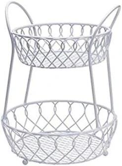 Gourmet Basics By Mikasa Loop And Lattice Wire Basket, Antique Black -Brabantia Shop 41MIxVfI5xL. AC