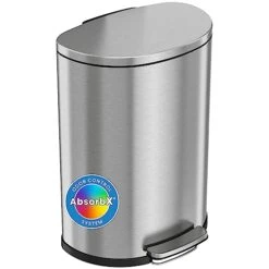ITouchless SoftStep 13.2 Gallon Kitchen Step Trash Can With Odor Filter, 50 Liter Rose Gold Stainless Steel Pedal Garbage Bin For Home, Office, Business, Silent And Gentle Lid Open And Close, 13 Gal -Brabantia Shop 41Mr4d0HktL