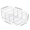 4 Pack Food Storage Organizer Bins, Clear Plastic Storage Bins For Pantry, Kitchen, Fridge, Cabinet Organization And Storage, 4 Compartment Holder For Packets, Snacks, Pouches, Spice Packets