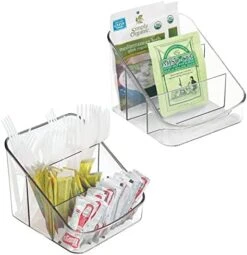 MDesign Large Plastic Food Packet Organizer Caddy, Fridge Or Freezer - Storage For Kitchen, Pantry, Cabinet, Countertop - Spice Pouches, Dressing Mixes, Hot Chocolate, Rice, Seasoning; 2 Pack - Clear -Brabantia Shop 41NK5D3MnvL. AC