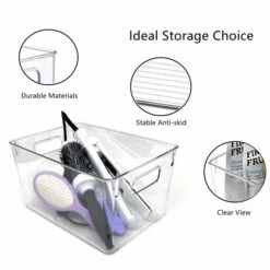 8 Pack Clear Plastic Storage Bins, Pantry Organization And Storage, Organizer Bins For Kitchen Organization, Home Edit,Freeze Storage, Cupboard Organizing, Cabinet Organization -Brabantia Shop 41Nb1nsHryL