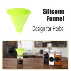 SWOMMOLY 48 Glass Spice Jars With 703 Spice Labels, Chalk Marker And Funnel Complete Set. 48 Square Glass Jars 4OZ, Airtight Cap, Pour/sift Shaker Lid -Brabantia Shop 41Ng6VfjBOL