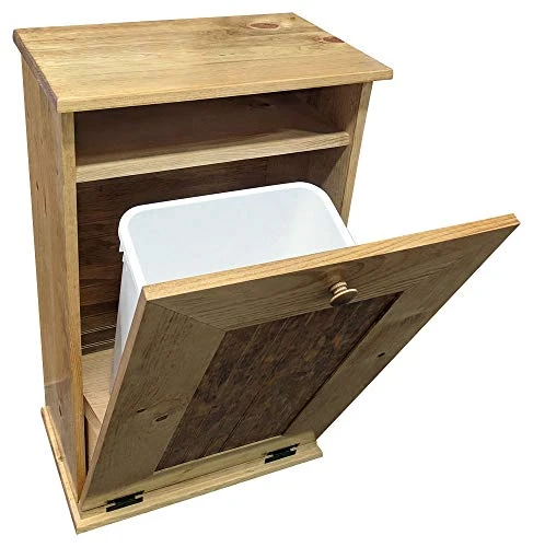 Sawdust City Tilt-Out Wooden Trash Bin Holder (Old Turquoise) 4 Sawdust City Tilt-Out Wooden Trash Bin Holder (Old Turquoise) - Image 4