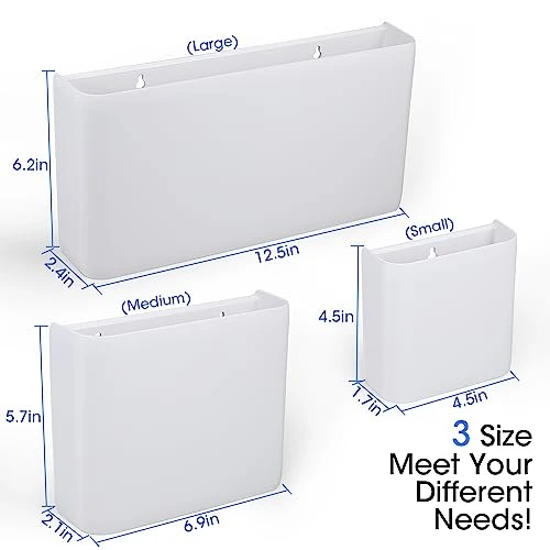 Picowe 3 PCS Magnetic Laundry Storage, 2023 Magnetic Storage Box For Laundry Room, Kitchen, Bathroom, Office, Space-Saving Trash Container Hanging On Dryer, Washer Or Wall Mount Trash Bin (White) 2 Picowe 3 PCS Magnetic Laundry Storage, 2023 Magnetic Storage Box For Laundry Room, Kitchen, Bathroom, Office, Space-Saving Trash Container Hanging On Dryer, Washer Or Wall Mount Trash Bin (White) - Image 2