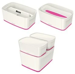 Leitz Small MyBox With Lid, Storage Box For Home And Office, High Gloss Plastic, 5 Litre, A5, White/Pink Metallic 10 Leitz Small MyBox With Lid, Storage Box For Home And Office, High Gloss Plastic, 5 Litre, A5, White/Pink Metallic -Brabantia Shop 41Ns33XdfqL
