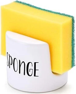 Sponge Holder For Kitchen Sink - Dish Sponge Caddy For Kitchen Sink - Ceramic Sponge Holder - Kitchen Sink Accessories - Farmhouse Fall Decor - Kitchen Counter Decor - Sink Organizer - Black -Brabantia Shop 41ODtnsHldL. AC