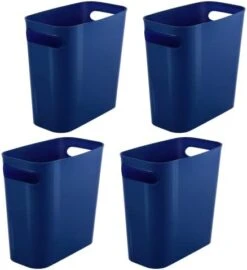 Vtopmart 4 Pack Plastic Small Trash Can, 1.5 Gallon/5.7 L Office White Bin With Built-in Handle, Slim Waste Basket For Bathroom, Bedroom, Home Office, Living Room, Kitchen -Brabantia Shop 41OEzJlas1L. AC