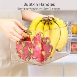 8 Pack Clear Plastic Storage Bins, Pantry Organization And Storage, Organizer Bins For Kitchen Organization, Home Edit,Freeze Storage, Cupboard Organizing, Cabinet Organization -Brabantia Shop 41ObuoxqXyL