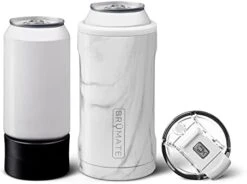 BrüMate Hopsulator Trio 3-in-1 Insulated Can Cooler For 12oz / 16oz Cans + 100% Leak Proof Tumbler With Lid | Can Coozie Insulated For Beer, Soda, And Energy Drinks (Matte Gray) -Brabantia Shop 41OlQR00wvL. AC