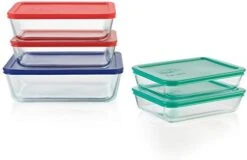 Pyrex Meal Prep Simply Store Glass Rectangular And Round Food Container Set (18-Piece, BPA-free), Multicolor -Brabantia Shop 41P6bTOgGiL. AC