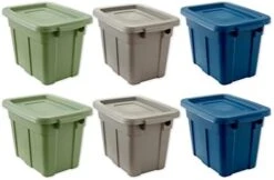 Organize Your Home Small Spaces Colorful Storage Bins With Lids, 6 Pack, Stackable Small Plastic Containers For Organization And Storage, Great For Home Or Office, 1.7 Quart Bins With Lids -Brabantia Shop 41PFJrcUHzL. AC