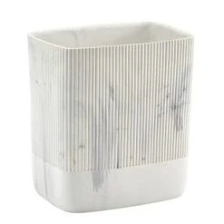 Polytree Bathroom Trash Can 1.8 Gallon(7 Liter) Small Kitchen Garbage Can,Decor Wastebasket For Bedroom Office,Resin Marble White -Brabantia Shop 41PecjwBIiL 1