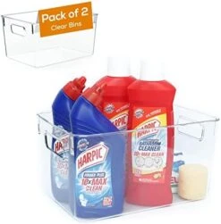 Plastic Storage Bins 11x8x6 Storage Container -Stackable Storage Bins -Home Organization Storage,Kitchen And Refrigerator Organizer Bins,Pantry Organizer Bin,BPA Free (Pack Of 8) -Brabantia Shop 41PzSWNf2 L. AC