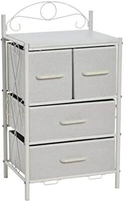 Household Essentials Victoria Dresser Tower Storage Organizer With 8 Multicolor Drawers Black Metal Frame And Mid Century Walnut Wood Grain Top -Brabantia Shop 41Q3dsJJp7L. AC
