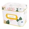 Polite Society White Floral Recipe Box | 24 Size 4x6 Recipe Cards & 12 Dividers | Vintage Style Recipe Tin