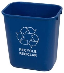 Carlisle FoodService Products 342913REC14 Plastic Recycle Deskside Wastebasket, 13 Quart, Blue -Brabantia Shop 41R8t7dEZ7L
