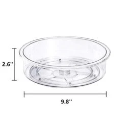 Round Lazy Susan Rotating Turntable Food Storage Container For Cabinet, Pantry, Refrigerator, Countertop, Spinning Organizer For Spices, Condiments, Baking Supplies 9.8'' 2 Pack -Brabantia Shop 41Rdu9QgrpL