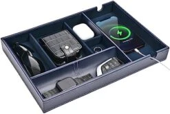 ProCase PU Valet Tray For Dad, Fathers’ Day Gift From Son Daughter - Nightstand Organizer EDC Dump Catchall Trays With Phone Charging Station, Dresser Top Entryway Faux Leather Storage Box -Black -Brabantia Shop 41SAqUNEZoL. AC