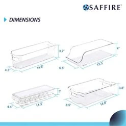 6-Pieces Organizer Bins For Refrigerator, Freezer, Drawer And Pantry BPA-Free -Brabantia Shop 41SDmjl7JgL