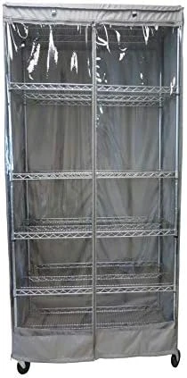 Storage Shelving Unit Cover, Fits Racks 48" Wx18 Dx72 H One Side See Through Panel (Cover Only) 5 Storage Shelving Unit Cover, Fits Racks 48" Wx18 Dx72 H One Side See Through Panel (Cover Only) - Image 5