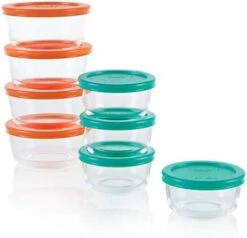 Pyrex Meal Prep Simply Store Glass Rectangular And Round Food Container Set (18-Piece, BPA-free), Multicolor -Brabantia Shop 41SwXfPNipL. AC