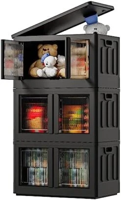 FLEXIMOUNTS 19 Gal Collapsible Plastic Storage Bins, 3-Pack Stackable Storage Bins, Milky White Cube Storage Organizer, Closet Organizers And Storage With Doors, Folding Toy Storage Box -Brabantia Shop 41THQOEGtRL. AC