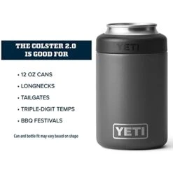 YETI Rambler 12 Oz. Colster Can Insulator For Standard Size Cans, Charcoal (NO CAN INSERT) -Brabantia Shop 41TxOL0IyvL